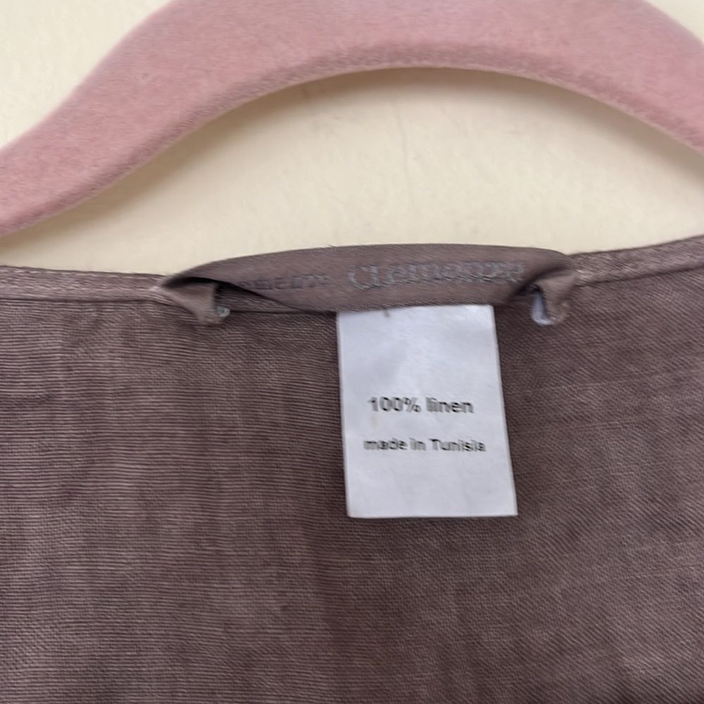 Elemente Clemente 3/4 sleeve V-neck linen blouse Size small - Picture 4 of 6